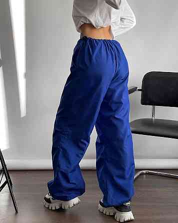 Женские повседневные брюки карго-парашуты плащевка Электрик Одесса