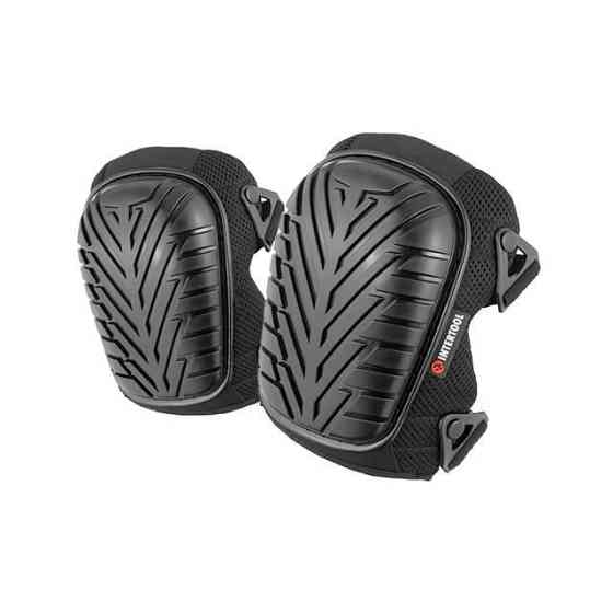 Наколінники захисні, накладки протиковзкі з ПВХ, тканина 600D, гелеві подушки, неопренові ремені INTERTOOL SP-0055 Київ