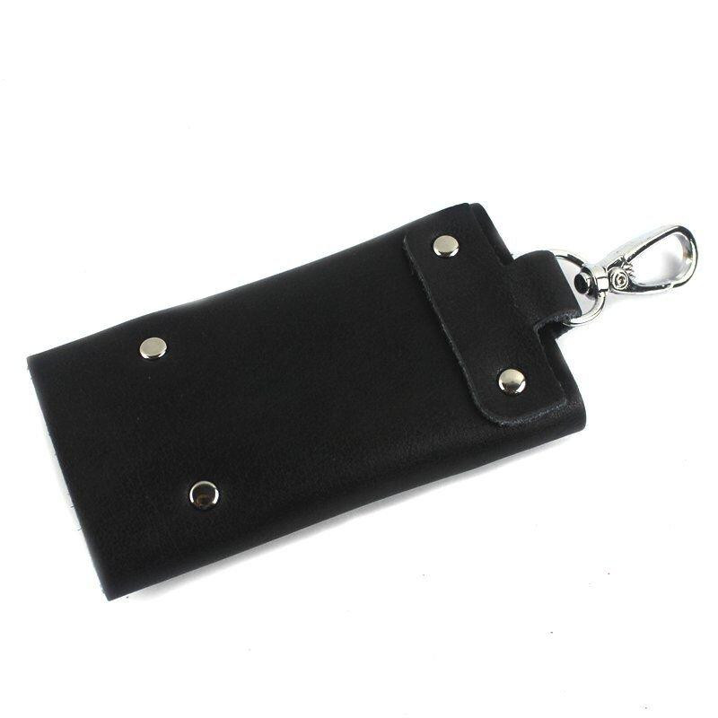 Стильна шкіряна ключниця Чорна (Vintage) Київ - фото 12