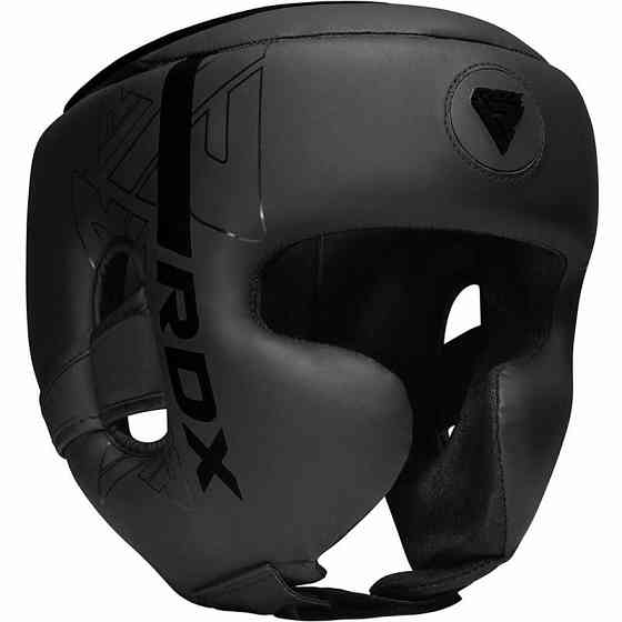 Боксерський шолом RDX F6 KARA Matte Black S (капа в комплекті) Каменское