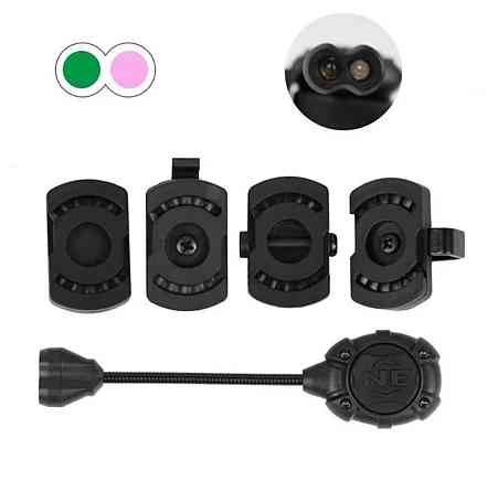 Тактический сигнальный фонарь Wadsn NE-05009-BK-green для шлема Mpls (зеленый + ИК свет) Черный Киев