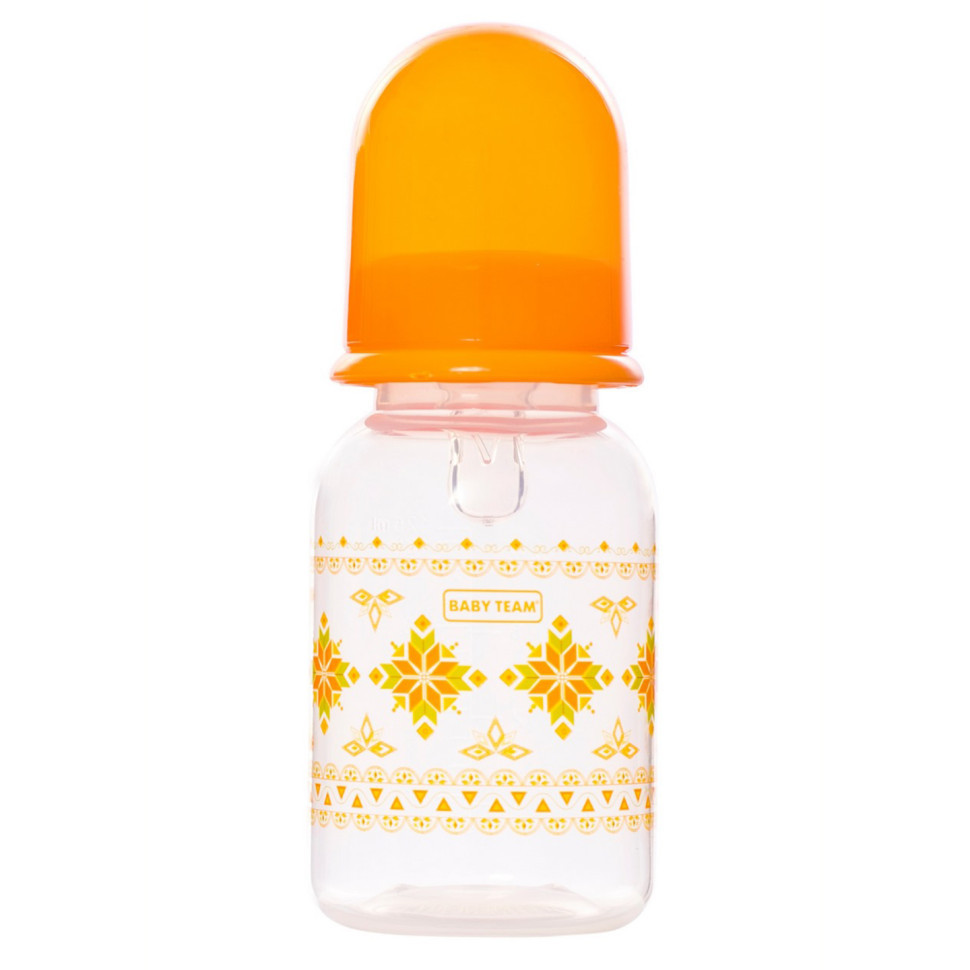 Пляшечка для годування з силіконовою соскою 1400_помаранчевий 125 мл Вінниця - фото 1