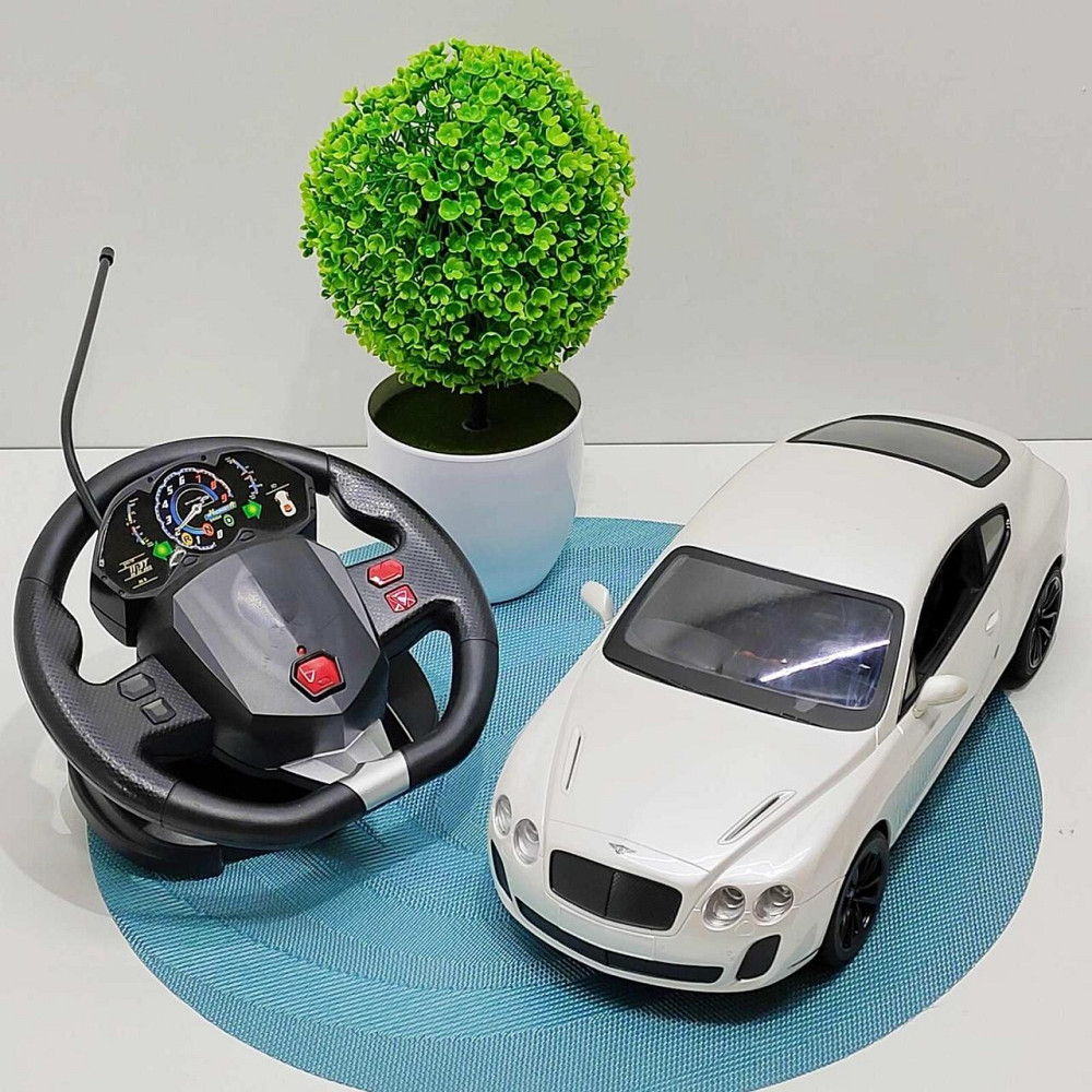 Машинка на радіокеруванні Bentley гумові колеса світло масштаб 1:14 Біла (2048A) Чернігів - фото 1