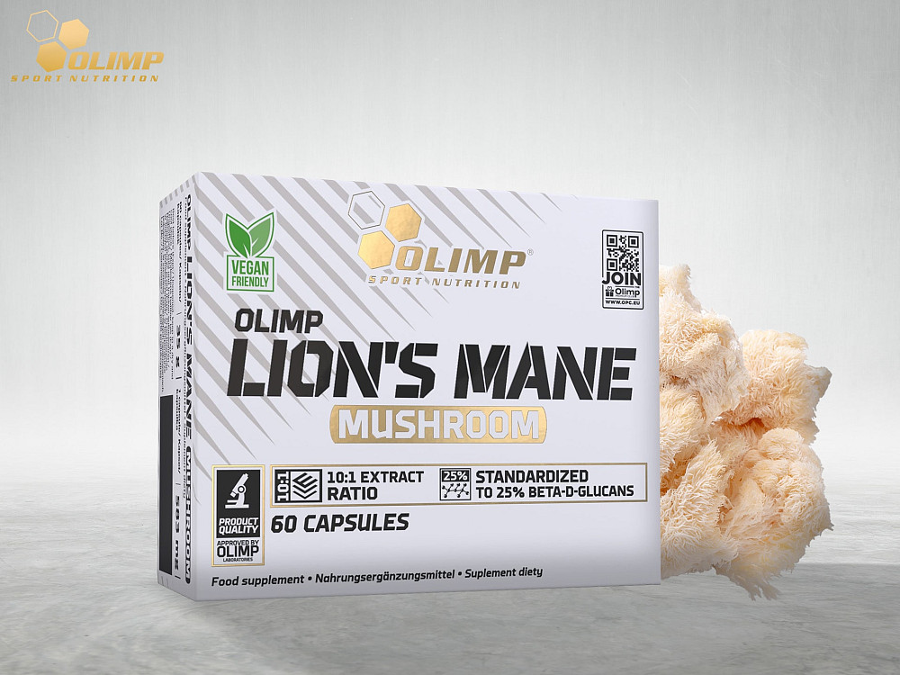 Ежовик гребенчатый Olimp Lions Mane Mushroom 60 капсул Луцк - изображение 3