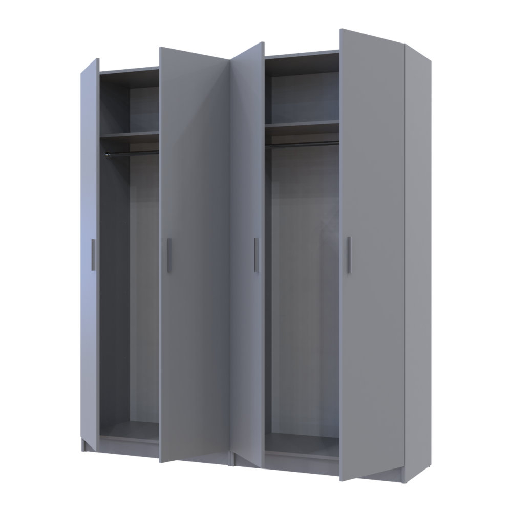 Шкаф для одежды Doros Промо Серый 2+2 ДСП 180х48х204 DRS-011630 (80737766) Львов - изображение 4