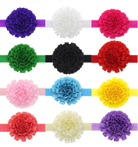 Червона пов'язка для дітей на голову - розмір універсальний (на резинці), квітка 7см Київ - фото 2