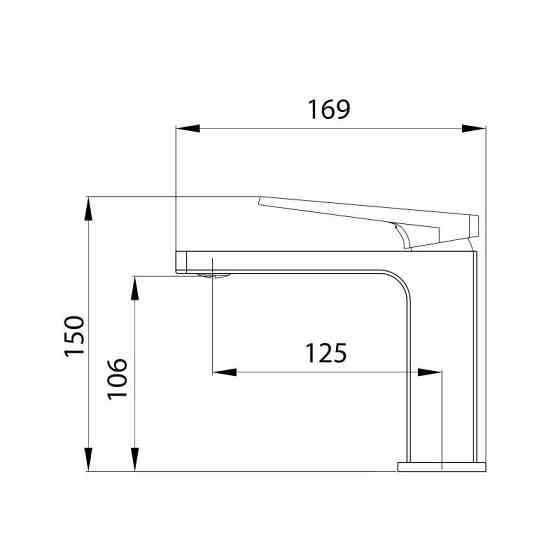 Змішувач для раковини Gemini Loop QTGEM2701CRM45699 (k35), одноважільний, низький, Chrome Харків
