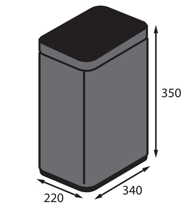 Відро для сміття сенсорне прямокутне Koer TC-020312-07 12 л колір графіт (KR5587) Київ - фото 9