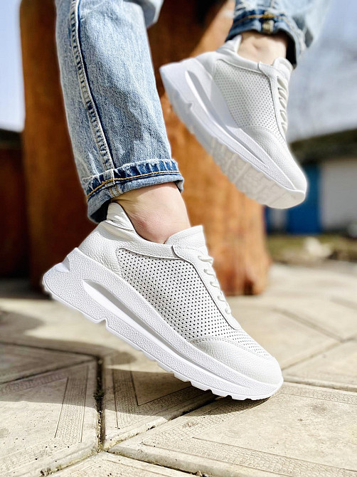 Dino Vittorio Кросівки жіночі Dino Vittorio 41-02-183пер білі (весна-літо, шкіра натуральна) (5 Коломия - фото 1