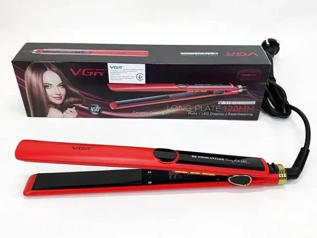 Утюжок для выпрямления волос  VGR V518, 3 температуры, 60ВТ,поворотный шнур, красный цвет Одесса - изображение 7
