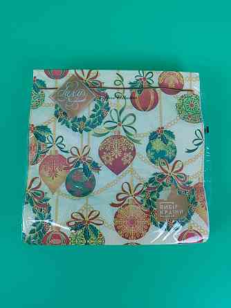 Салфетки бумажнае новогодние(ЗЗхЗЗ, 18шт)