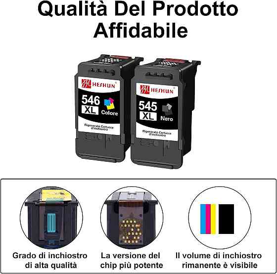 Чорнильні картриджі Heshun PG 545 XL CL 546 XL для Canon PG545XL і CL546XL 545 Black 546 Color Replacement Дніпро