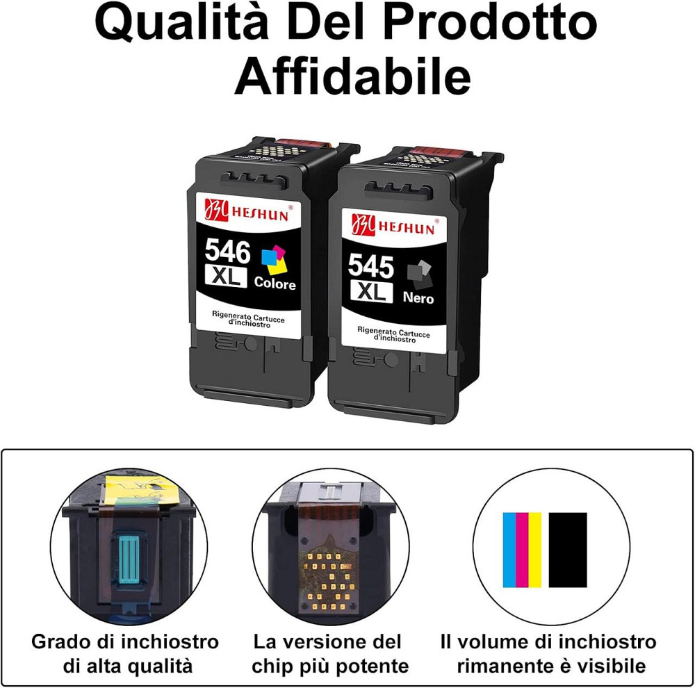 Чорнильні картриджі Heshun PG 545 XL CL 546 XL для Canon PG545XL і CL546XL 545 Black 546 Color Replacement Дніпро - фото 4