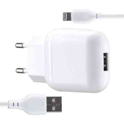 Зарядное устройство XO L37 2.1A/1USB + cable Lightning White (L37i-WH) Винница
