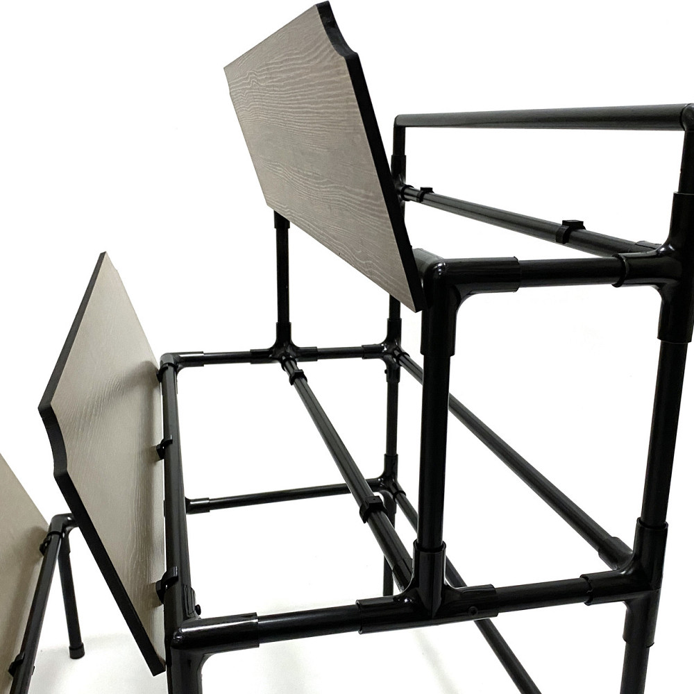 Підставка для квітів та вазонів Malva трирівнева ступінчаста металева чорна Борисполь - изображение 9