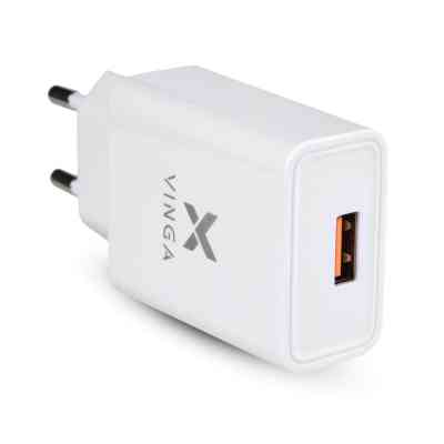 Зарядное устройство Vinga QC3.0 Quick Wall Charger 1xUSB 18W Max (VWCQAW) Винница