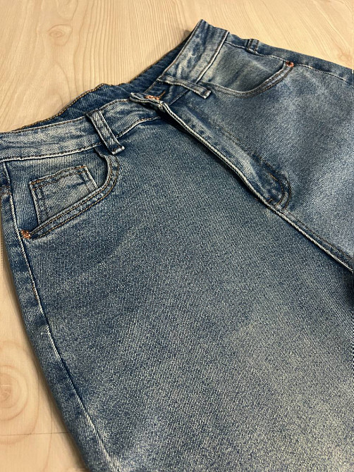 Джинси жіночі Allure 6701 широкі палаццо кльош з високою посадкою сині, синій, 28, 28, 76 см, 105 см Київ - фото 14