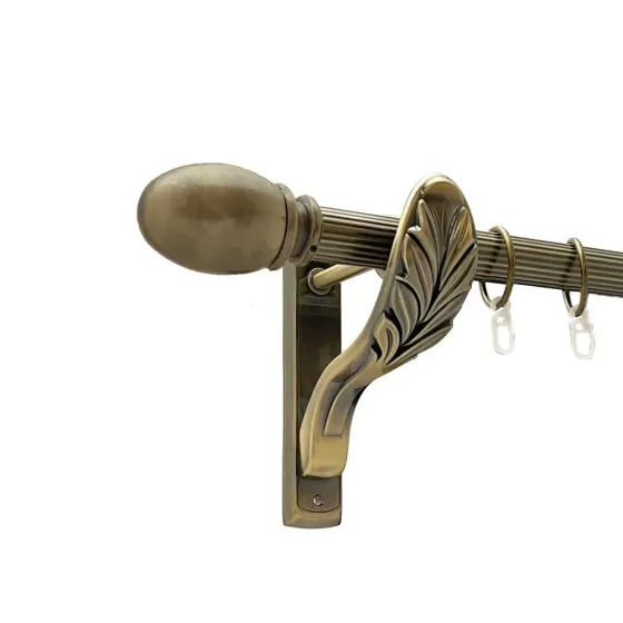 Карниз Orvit Белуно металевий однорядний ретро рифлена труба кільце металеве Антик 25 мм 300 см (00-00016597) Львов