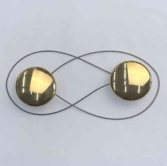 Магниты для штор и гардин Круг 2 шт Золотистый (81-289) Киев