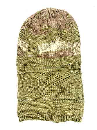 Балаклава-шапка раскладная теплая тактическая с прорезью Зеленая Каменец-Подольский