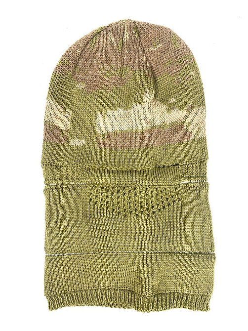 Балаклава-шапка раскладная теплая тактическая с прорезью Зеленая Каменец-Подольский - изображение 3