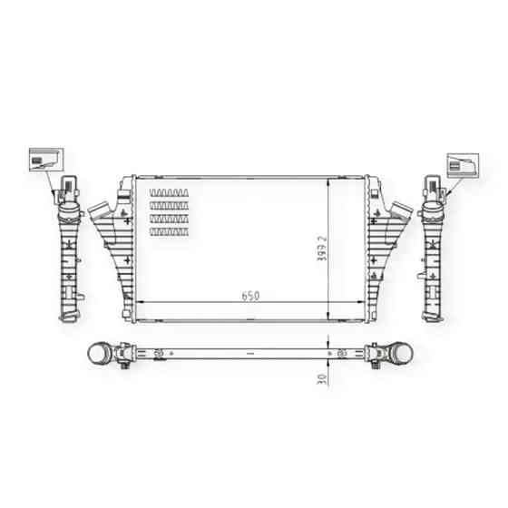 Радиатор интеркулера автомобиль Опель Vea C 1.9CDTI 04- Мукачево