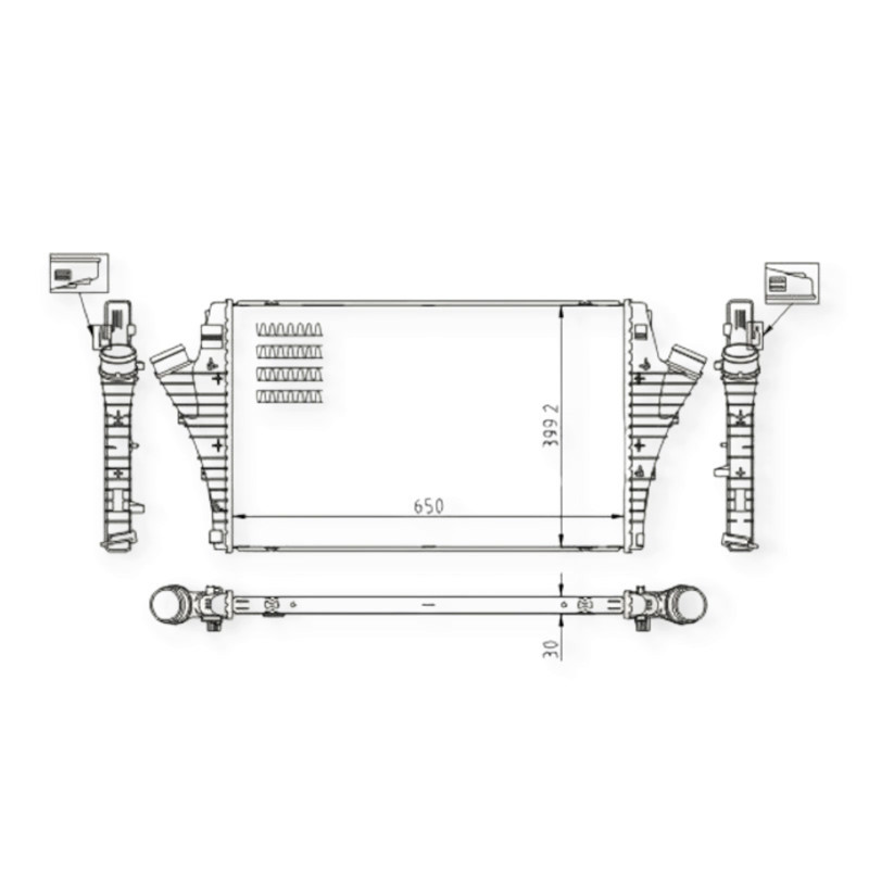 Радиатор интеркулера автомобиль Опель Vea C 1.9CDTI 04- Мукачево - изображение 1