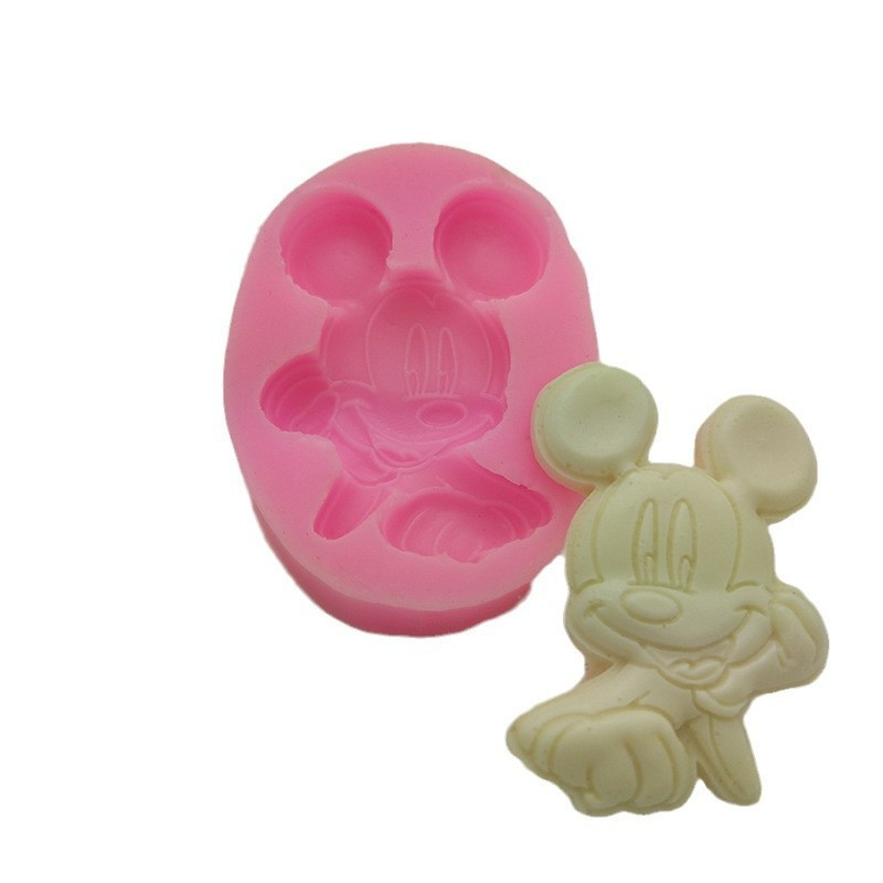 Молд силиконовый Микки Маус 63 на 46 мм розовый Киев - изображение 4