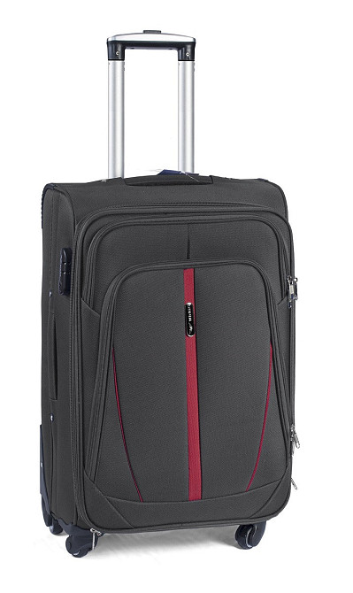 Чемодан тканевый WINGS 1706 средний 65 см 4 колеса серый Киев - изображение 1