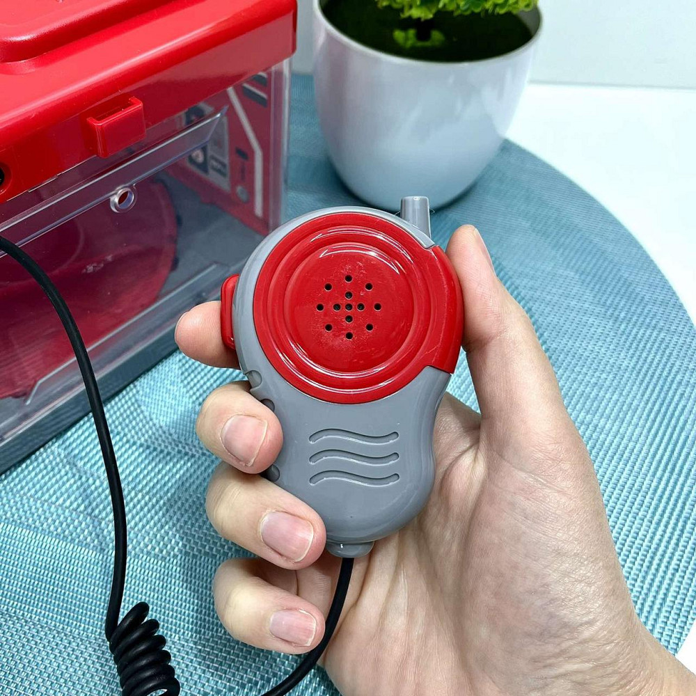 Набір Пожежний автомийка металопластикова машинка підсвічування парогенератор звуки рухомі елементи мікрофон Червоний (CLM 886) Чернигов - изображение 10