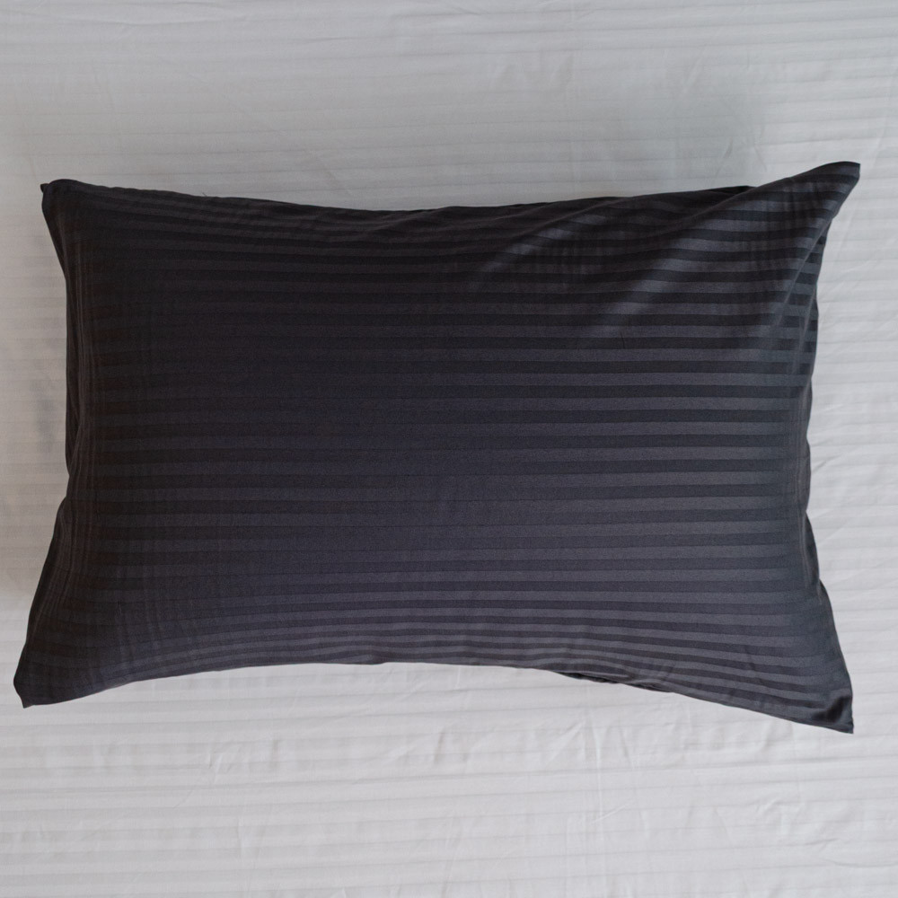 Наволочка страйп сатин на подушку 60х60 см 125 г/м2 YouStar 1 шт. (Темно-сірий) Суми - фото 4