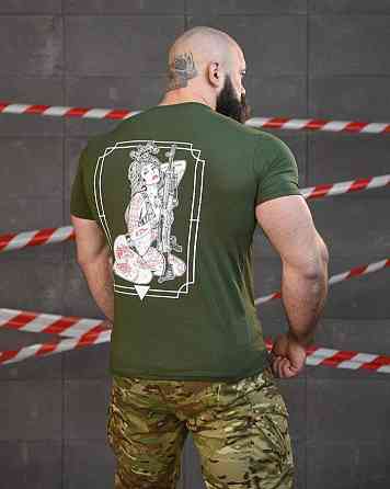 Тактична ХЛОПКОВА футболка NECRONIMICON хастлер олива НП5203 Одеса