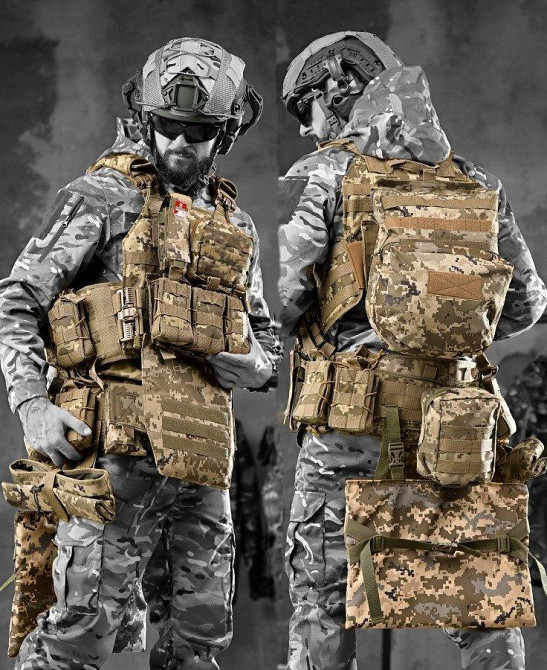 Плитоноска быстрый сброс комплекте РПС в сборе  пиксель рюкзак Одесса - изображение 1