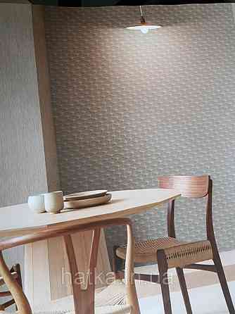 Шпалери вінілові Decoprint Breeze 0.53х10 м геометрія смужки віяло бежеві золотисті на світло-бежевому Київ