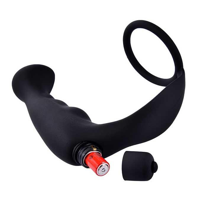 Анальний масажер стимулятор простати з вібрацією Roger-4 - Чорний Вінниця - фото 8