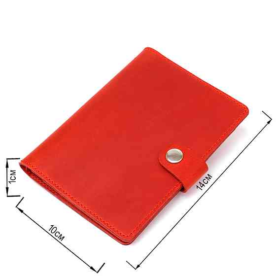 Стильний матовий шкіряний тревел-кейс Shvigel 16519 Червоний Київ