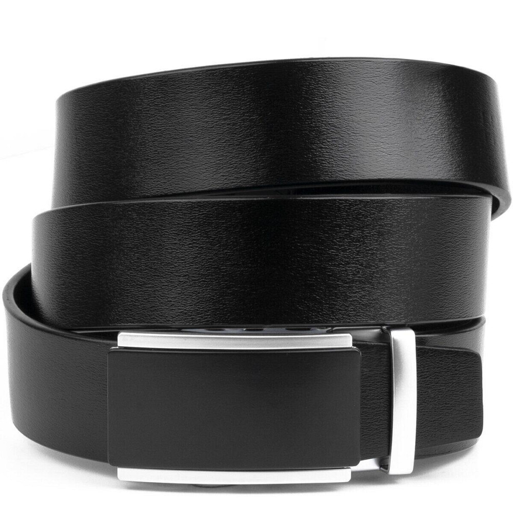 Ремень мужской с автоматической пряжкой Черный (Vintage) Киев - изображение 5