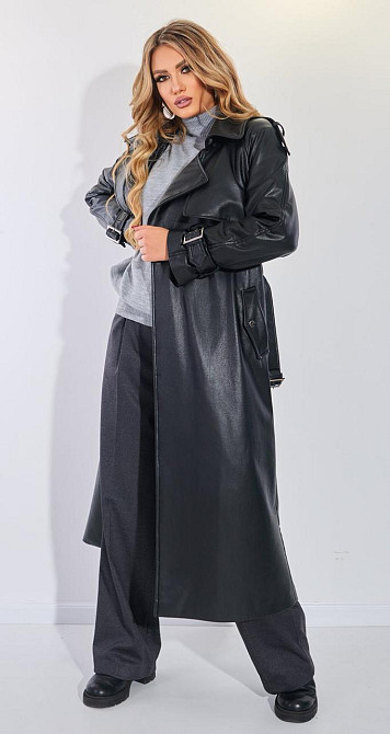 Плащ из эко кожи на замше (46) Киев - изображение 7