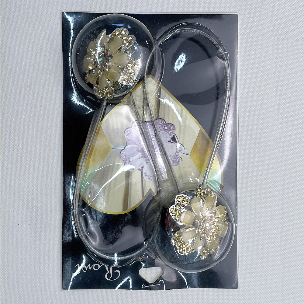 Магніти для штор та гардин "Flowers" набір 2 шт Золотистий (81-185) Київ - фото 7