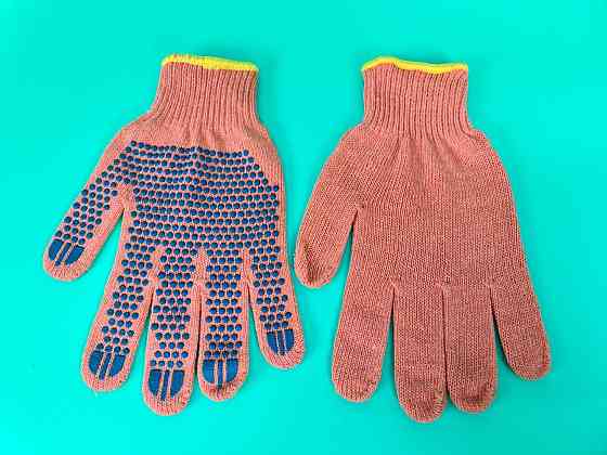 Господарські рукавички щільні 10 кл/3н жовтогаряча з ПВХ покриттям Польща (10 пар) Харків