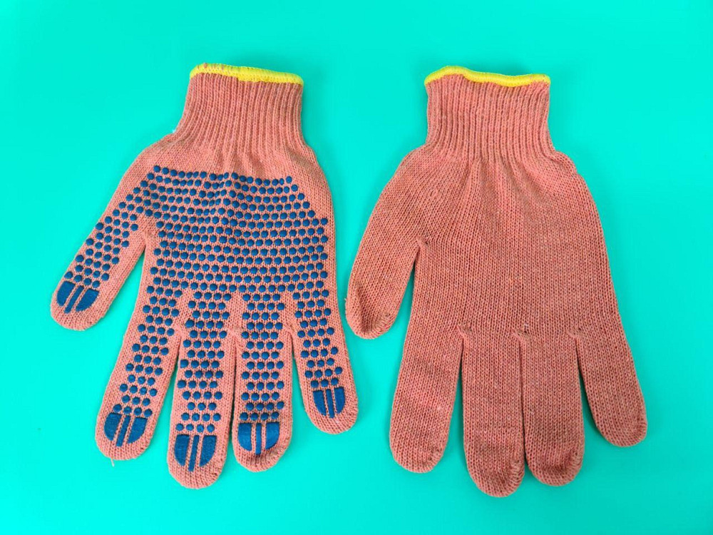 Господарські рукавички щільні 10 кл/3н жовтогаряча з ПВХ покриттям Польща (10 пар) Харків - фото 4