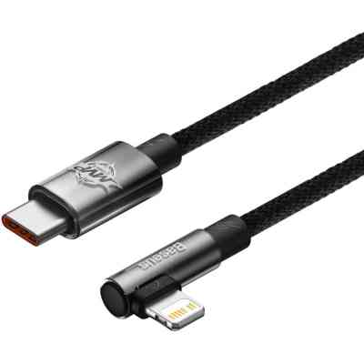 Дата кабель USB-C to Lightning 1.0m 20W 90° corner black Baseus (CAVP000201) Винница