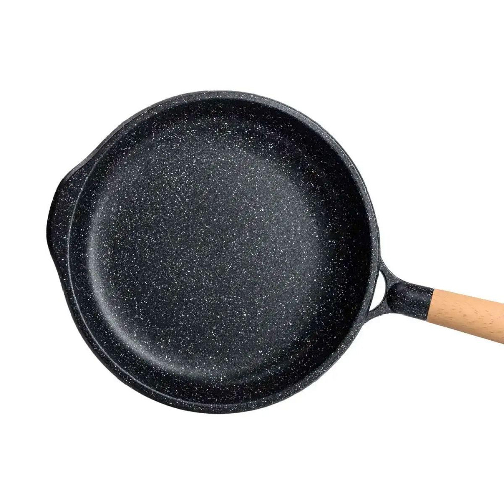 Алюмінієва сковорода 2,8 л мармурова з антипригарним покриттям Ø 28 см чорна MGC HP-4-425B Київ - фото 5