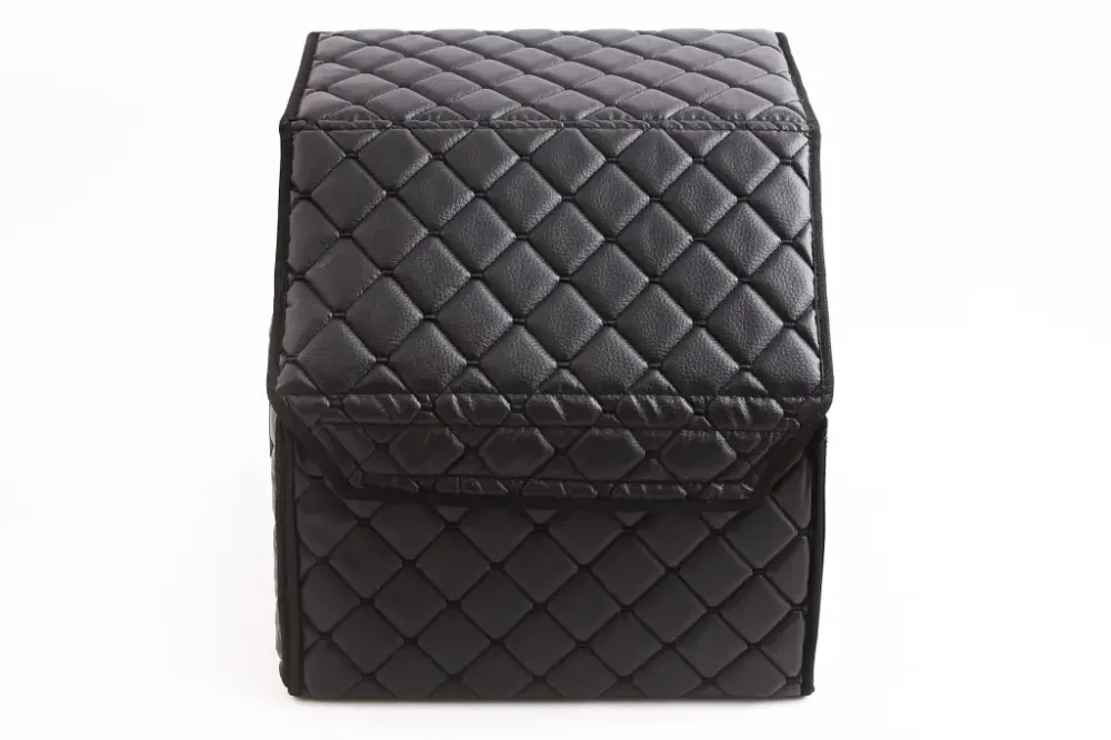 Сумка в багажник на липучках кожзам 30*30*30 см АвтоКомфорт черный Винница - изображение 2