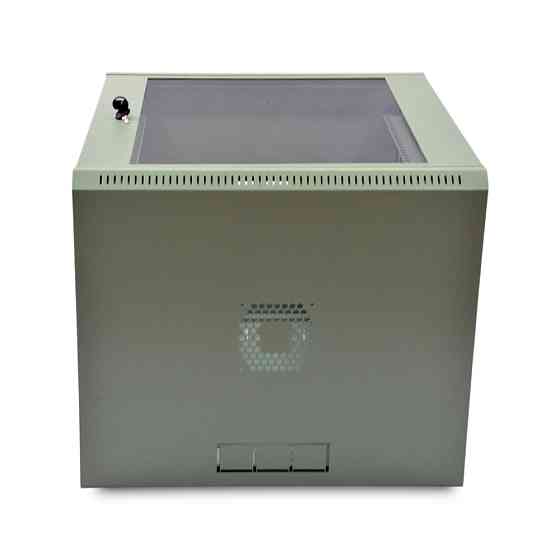 Шафа серверна SteelNet 12U 600 x 450 для мережевого обладнання (скло, сірий) Київ