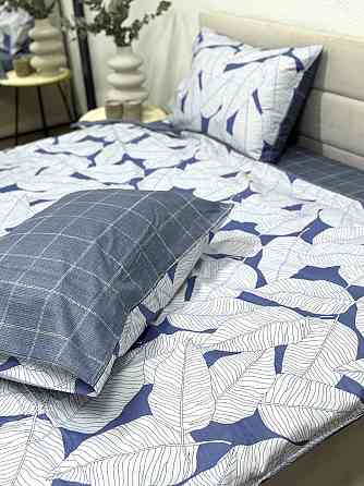 Ecotton Комплект постільної білизни Ecotton Євро 210х220 см Листя білий (21004АВ) Коломия