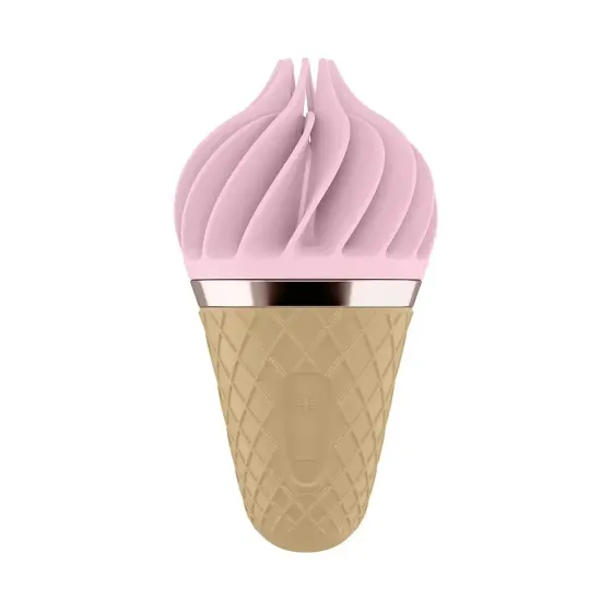 Морозиво-спінатор Satisfyer Lay-On - Sweet Treat Pink/Brown, 10 режимів роботи, водонепроникний Львів