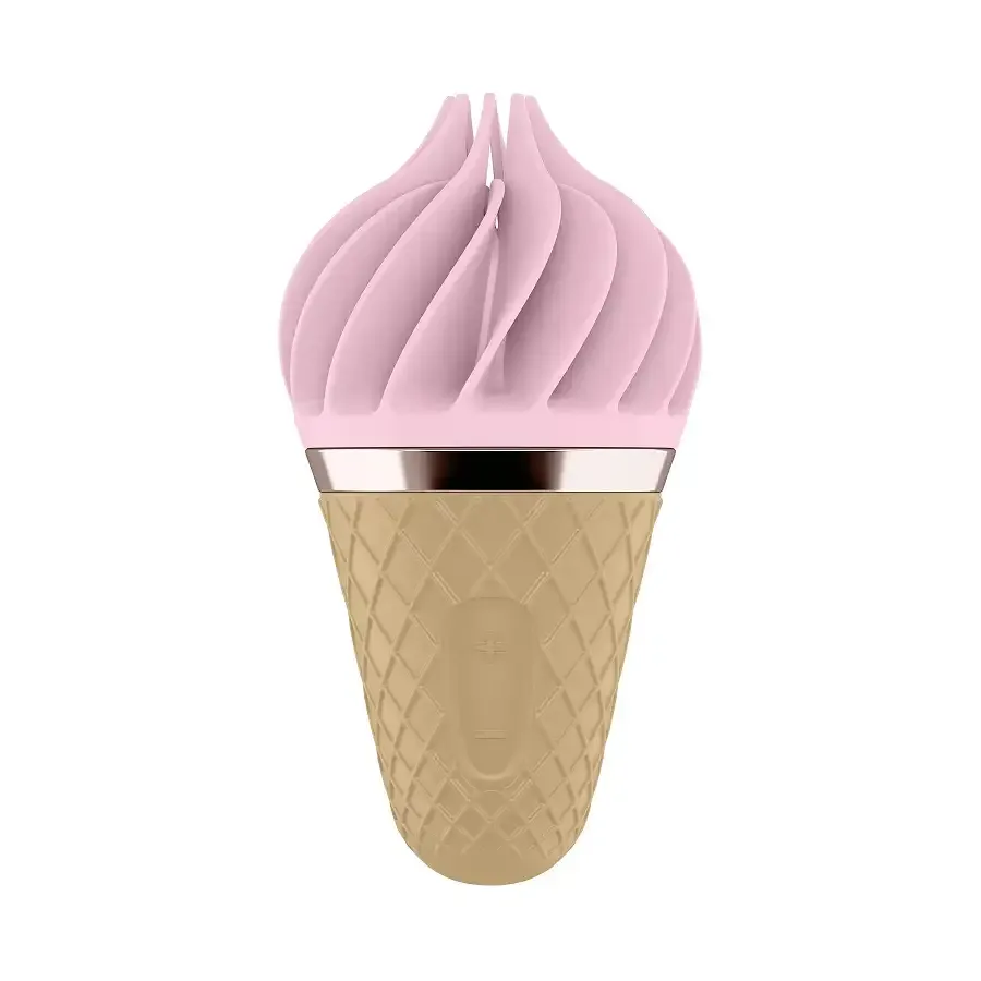 Мороженка-спиннатор Satisfyer Lay-On - Sweet Treat Pink/Brown, 10 режимов работы, водонепроницаемый Львов - изображение 1