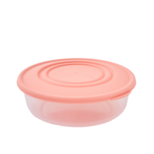 Контейнер для харчових продуктів 1,025л круглий прозорий/абрикосовий Алеана Житомир - изображение 1