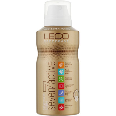 Антиперспирант Leco Seven Active Gold For Men 150 мл (XL 10009) Винница - изображение 1